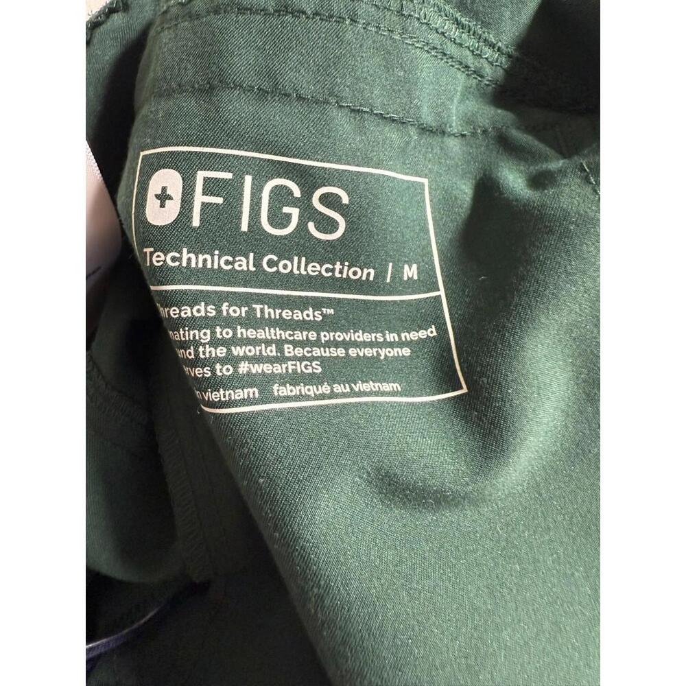 Figs Cairo Cargo Scrub Pants Men's Hunter Green Drawstring Stretch Pockets - Picture 4 of 6